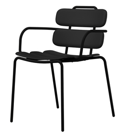 SEDUTA COLLETTIVITA' LEMON CON BRACCIOLI - NERO - UNISIT 100629