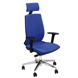 POLTRONA SEMIDIREZIONALE LARISSA LR1SB - CON BRACCIOLI REGOLABILI E POGGIATESTA - BLU - UNISIT 71256