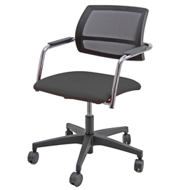 SEDUTA SALA RIUNIONE LITHIUM G - CON BRACCIOLI - NERO - UNISIT 86712