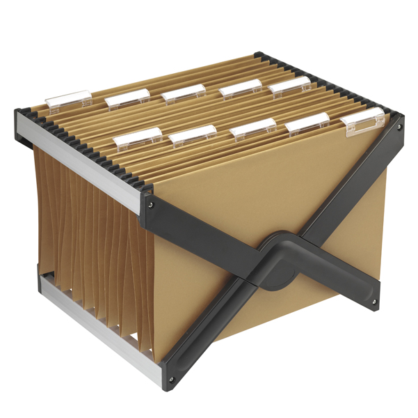 SUPPORTO PER CARTELLE SOSPESE LUXOR - CON 10 CARTELLE INTERASSE 39 CM - 41X27,5X32 CM - AVANA - BERTESI 68058
