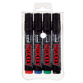 MARCATORI UNI PROCKEY M122 - PUNTA CONICA 1,20 - 1,80 MM - COLORI ASSORTITI - UNI MITSUBISHI - ASTUCCIO 4 PEZZI 83106