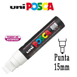 PENNARELLO UNI POSCA 15mm PUNTA EXTRA LARGE BIANCO 77235