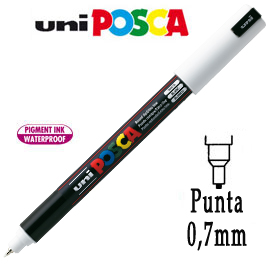 PENNARELLO UNI POSCA 0,7mm SOTTILE BIANCO 69910