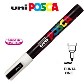 PENNARELLO UNI POSCA 0,9mm - 1,3mm PUNTA FINE BIANCO 36792