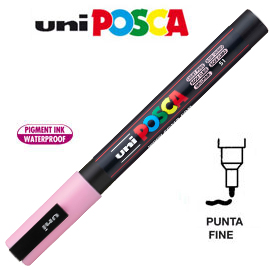 PENNARELLO UNI POSCA 0,9mm - 1,3mm PUNTA FINE ROSA 36796