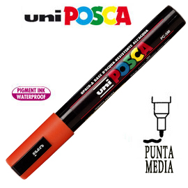 PENNARELLO UNI POSCA NR 4   1,8mm - 2,5mm PUNTA MEDIA ARANCIONE 39060