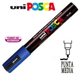 PENNARELLO UNI POSCA  NR  33  1,8mm - 2,5mm PUNTA MEDIA BLU 30364
