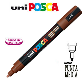 PENNARELLO UNI POSCA  NR 21  1,8mm - 2,5mm PUNTA MEDIA MARRONE 36654