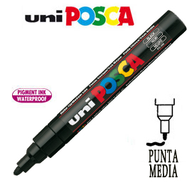PENNARELLO UNI POSCA  1,8mm - 2,5mm PUNTA MEDIA NERO 30363