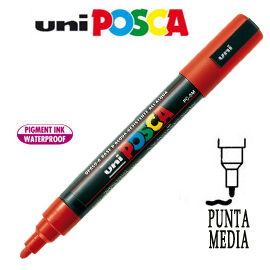PENNARELLO UNI POSCA NR 15   1,8mm - 2,5mm PUNTA MEDIA ROSSO 36655