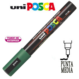 PENNARELLO UNI POSCA NR 6   1,8mm - 2,5mm PUNTA MEDIA VERDE 36927
