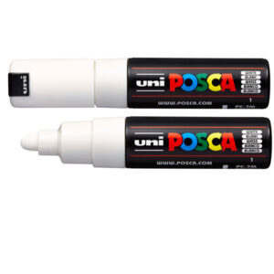 MARCATORE A BASE D'ACQUA UNI POSCA  PC7M - PUNTA TONDA LARGE 4,5 MM-5,5MM - BIANCO - UNI MITSUBISHI 85820
