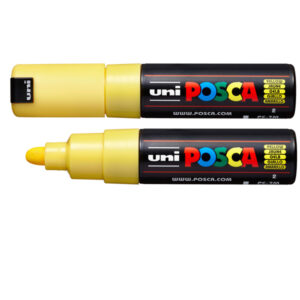 MARCATORE A BASE D'ACQUA UNI POSCA  PC7M - PUNTA TONDA LARGE 4,5 MM-5,5MM - GIALLO - UNI MITSUBISHI 85821