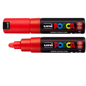 MARCATORE A BASE D'ACQUA UNI POSCA  PC7M - PUNTA TONDA LARGE 4,5 MM-5,5MM - ROSSO - UNI MITSUBISHI 85823