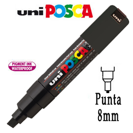 PENNARELLO UNI POSCA 8mm PUNTA LARGE SCALP. NERO 49987