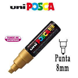 PENNARELLO UNI POSCA 8mm PUNTA LARGE SCALP. ORO 77232