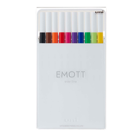 FINELINER EMOTT - TRATTO 0.4 MM - COLORI ASSORTITI STANDARD - UNI MITSUBISHI - CONF. 10 PEZZI 94323