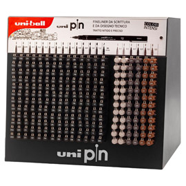 FINELINER UNI PIN - COLORI ASSORTITI - UNI MITSUBISHI - EXPO 240 PEZZI 95579