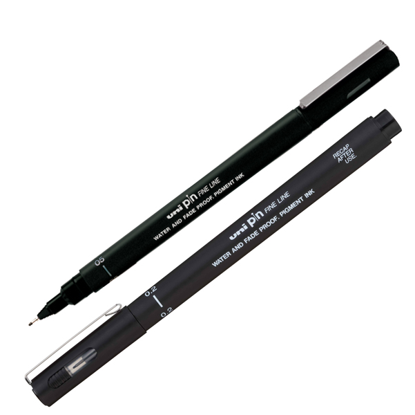 PIN FINELINER  - PUNTA 0,2MM - NERO - UNI MITSUBISHI 85910