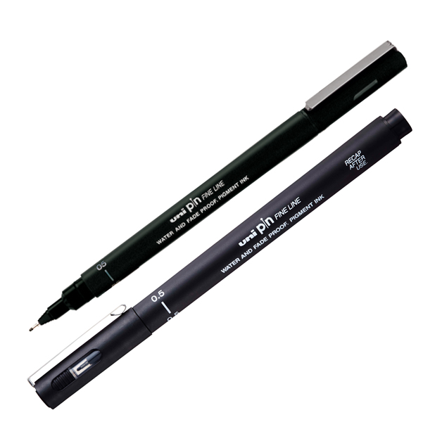 PIN FINELINER - NERO - PUNTA 0.5 MM - UNI MITSUBISHI 85911