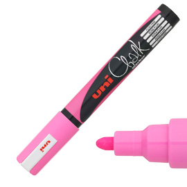 MARCATORE A GESSO LIQUIDO UNI CHALK MARKER - PUNTA TONDA DA 1,80-2,50MM - ROSA FLUO - UNI MITSUBISHI 73410