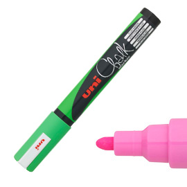 MARCATORE A GESSO LIQUIDO UNI CHALK MARKER - PUNTA TONDA DA 1,80-2,50MM - VERDE FLUO - UNI MITSUBISHI 73411