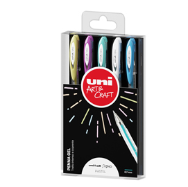 ASTUCCIO PENNA SFERA GEL GEL UNI-BALL SIGNO - PUNTA 0,7 MM - BLU - UNI MITSUBISHI - ASTUCCIO 5 PEZZI 85795