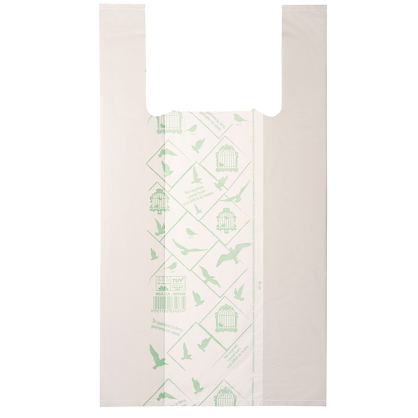 SHOPPERS MIDI - 28X50 CM - MATER-BI - BIANCO - SCATOLA 500 PEZZI 91320