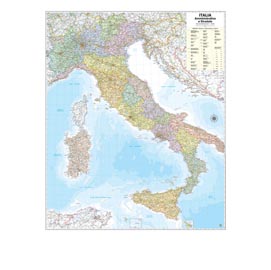 CARTINA GEOGRAFICA AMMINISTRATIVA STRADALE 98X119  ITALIA 57413