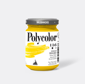 COLORE VINILICO POLYCOLOR VASETTO 140ML GIALLO PRIMARIO MAIMERI 85216