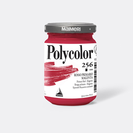 COLORE VINILICO POLYCOLOR - 140 ML - ROSSO PRIMARIO MAGENTA - MAIMERI 85225