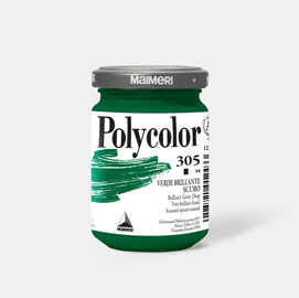COLORE VINILICO POLYCOLOR - 140 ML - VERDE BRILLANTE SCURO - MAIMERI 85230