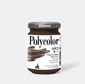 COLORE VINILICO POLYCOLOR - 140 ML - TERRA D'OMBRA BRUCIATA - MAIMERI 85242