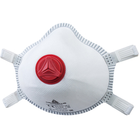MASCHERINA FILTRANTE FFP3 - CON VALVOLA - MONOUSO - DELTAPLUS - CONF. 5 PEZZI 73600
