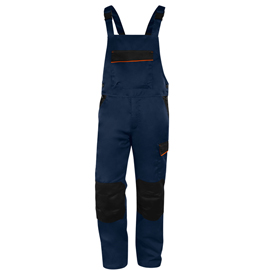 SALOPETTE DA LAVORO M1SA2 - TWILL/POLIESTERE/COTONE - TAGLIA L -  BLU/ARANCIO - DELTAPLUS 101504