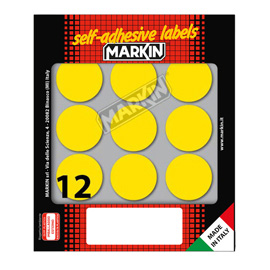 ETICHETTA ADESIVA 10FG. BOLLINO 34 GIALLO MARKING 36617