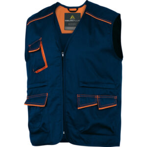 GILET DA LAVORO PANOSTYLE  M6GIL - SARGIA-POLIESTERE-COTONE - TAGLIA L - BLU-ARANCIO - DELTAPLUS 73717