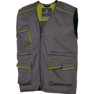 GILET DA LAVORO PANOSTYLER M6GIL - SARGIA/POLIESTERE/COTONE - TAGLIA L - GRIGIO/VERDE - DELTAPLUS 73715