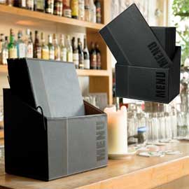 MENU BOX TRENDY - 20 PORTAMENU' - NERO - SECURIT 71606