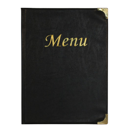 PORTAMENU' BASIC - A5 - 18X25 CM - PVC - NERO - 4+2 BUSTE FISSE INCLUSE - SECURIT 71619