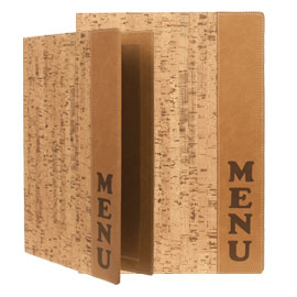PORTAMENU' DESIGN - SUGHERO - A4 - 24X34 CM - 1 INSERTO DOPPIO INCLUSO - SECURIT 71608