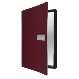 PORTAMENU' ROYAL - A4 - 24X33 CM - BORDEAUX - 1 INSERTO DOPPIO INCLUSO - SECURIT 80315