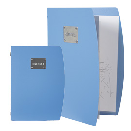 PORTAMENU' RIO - A4 - 24X34 CM - BLU - 1 INSERTO DOPPIO INCLUSO - SECURIT 71610