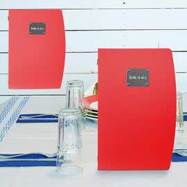 PORTAMENU' RIO - A4 - 24X34 CM - ROSSO - 1 INSERTO DOPPIO INCLUSO - SECURIT 71613