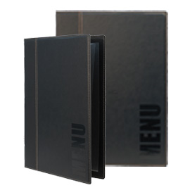 PORTAMENU' TRENDY - A4 - 24X34 CM - NERO - 1 INSERTO DOPPIO INCLUSO - SECURIT 71600