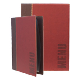 PORTAMENU' TRENDY - A4 - 24X34 CM - BORDEAUX - 1 INSERTO DOPPIO INCLUSO - SECURIT 71601