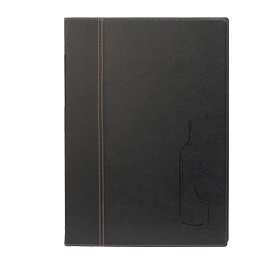 CARTA DEI VINI TRENDY - A4 - 24X34 CM - NERO - 1 INSERTO DOPPIO INCLUSO - SECURIT 71604