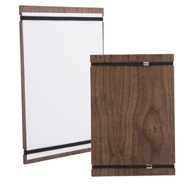 PORTAMENU' TABLET CON ELASTICI - LEGNO DI NOCE - 32X22 CM - SECURIT 83378