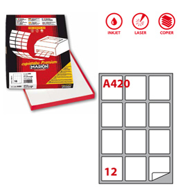 ETICHETTA A4 100 FG 63,5x72  MARKIN 51846