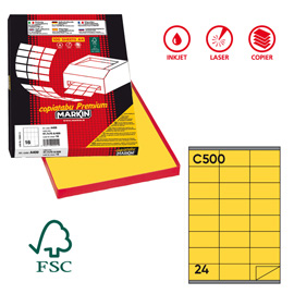 ETICHETTA A4 100 FG 70X36 (240ET-FG) GIALLO MARKIN 36902